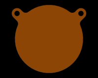 8" Round Hanging Gong - AR500