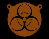 10" Hanging Biohazard Gong - AR500